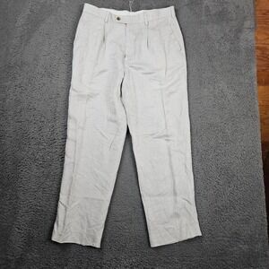 Cubavera Mens Linen Rayon Blend Dress Pants Pleated‎ Front Size 34x32